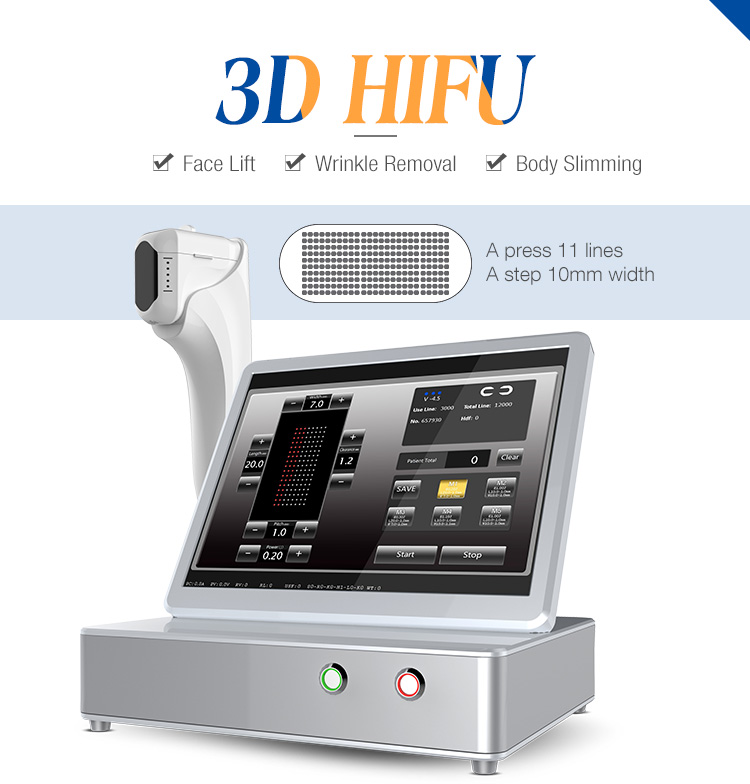 3D Hifu High Intensity Focused Ultrasound Beauty Machine Facelift